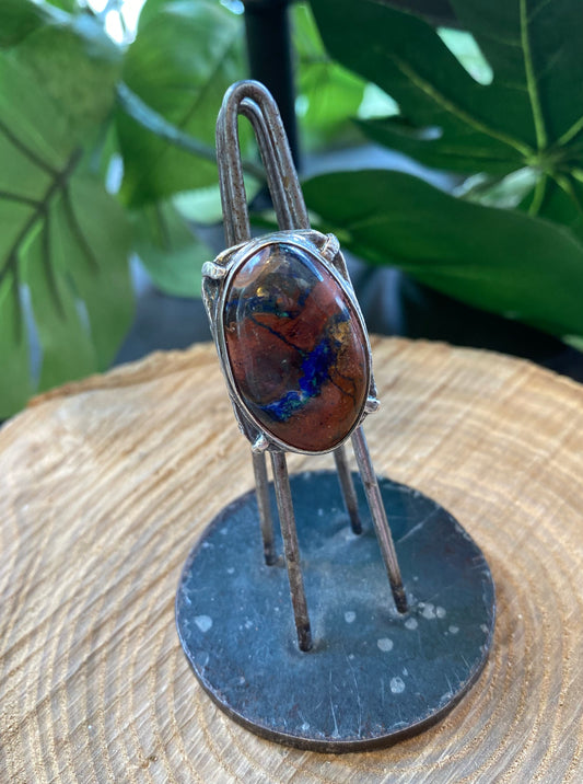 Boulder Opal Fine Silver Ring *425R-36