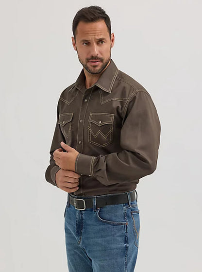 Wrangler Retro Premium Men's Long Sleeve Western Snap Shirt