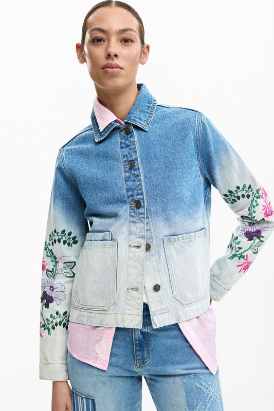 Denim Jacket - Flowers
