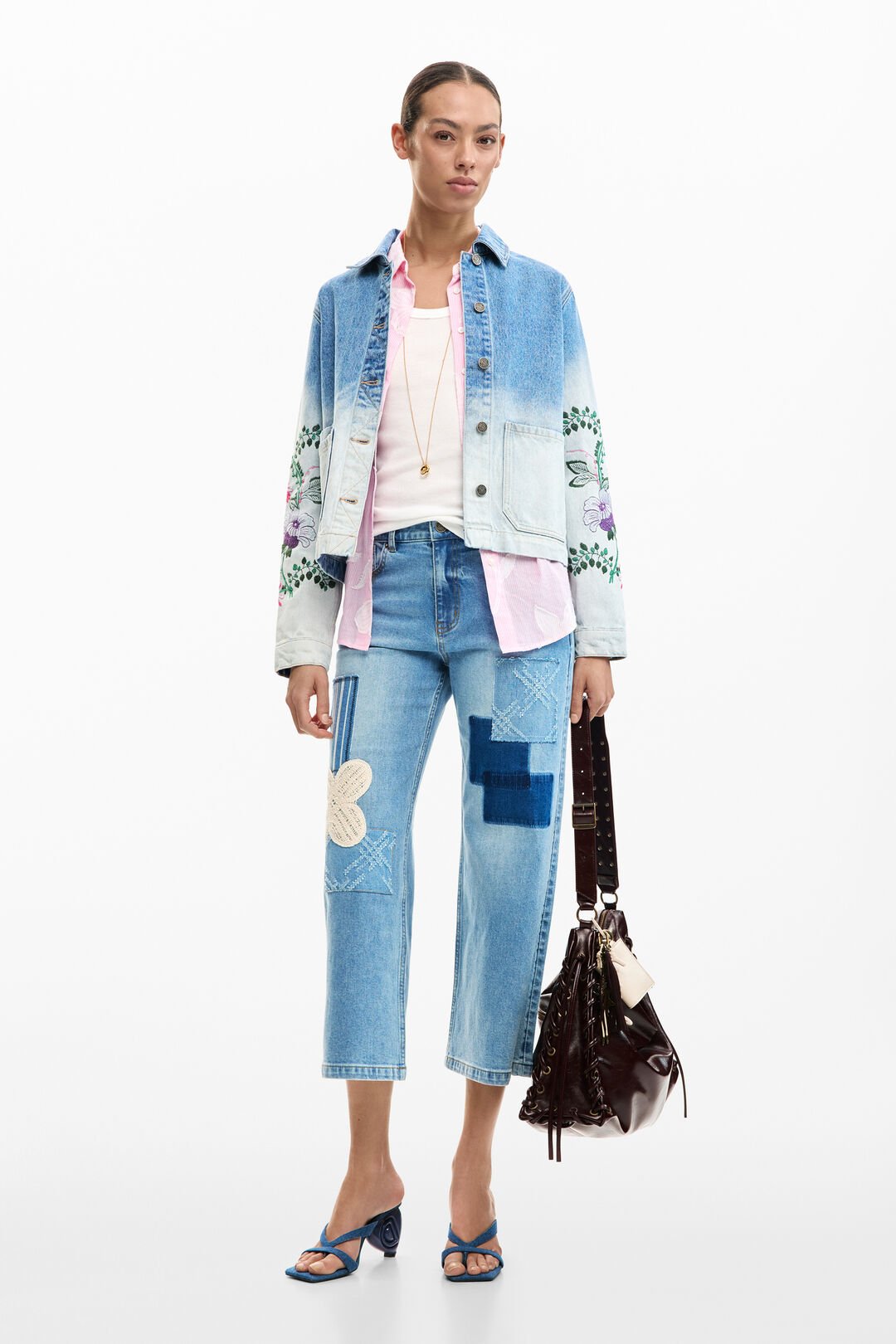 Denim Jacket - Flowers