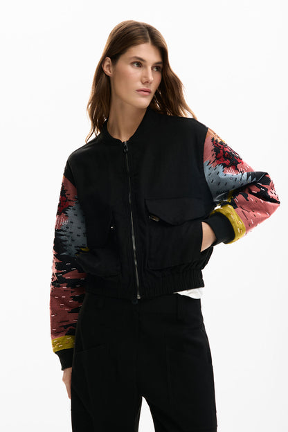 Jacket w/ Patch Sleeves