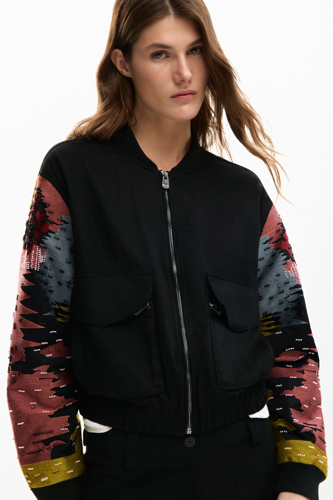 Jacket w/ Patch Sleeves