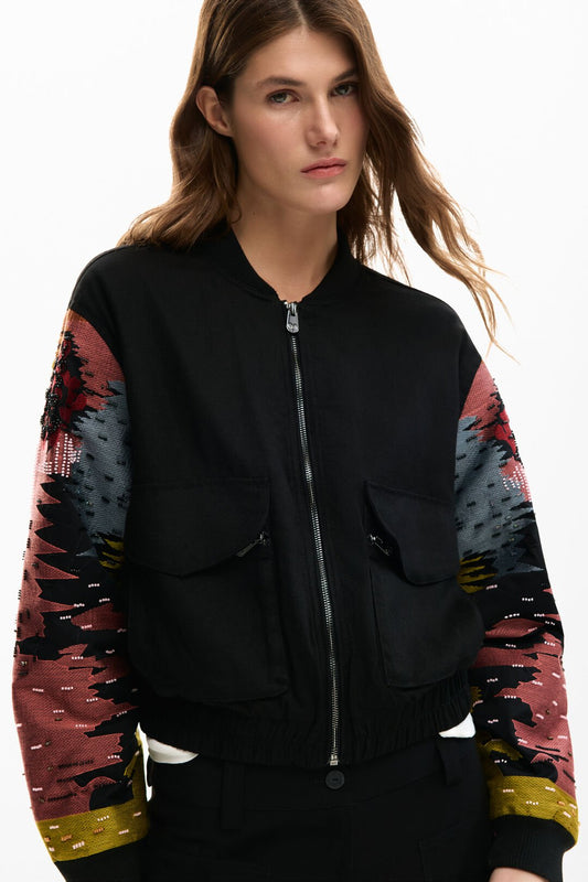 Jacket w/ Patch Sleeves