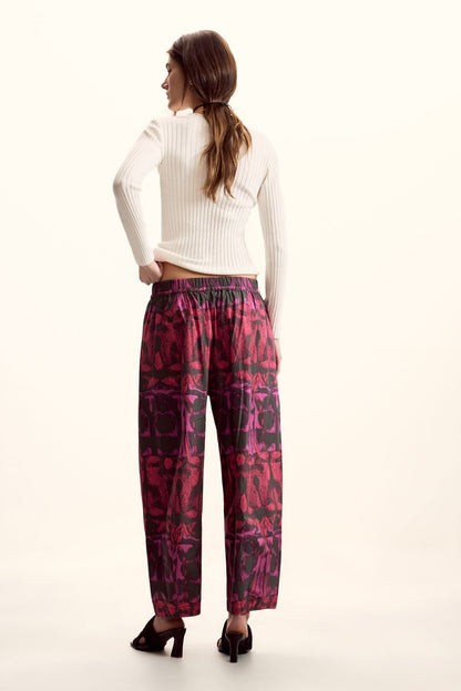 Wide Printed Trousers