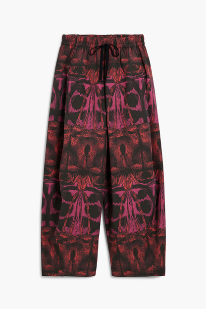 Wide Printed Trousers