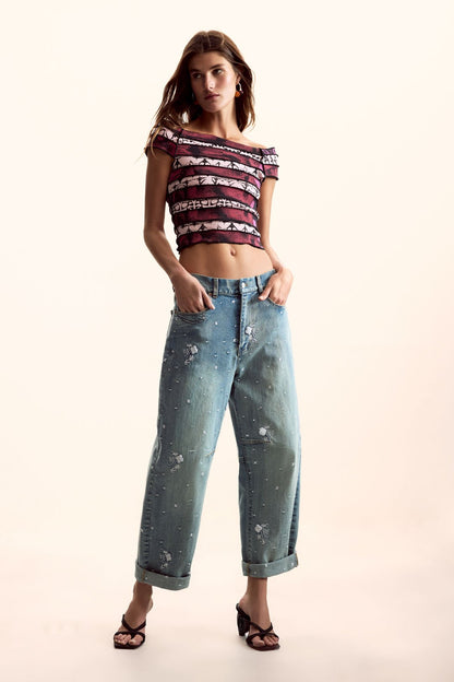 Ruched T-Shirt - Printed