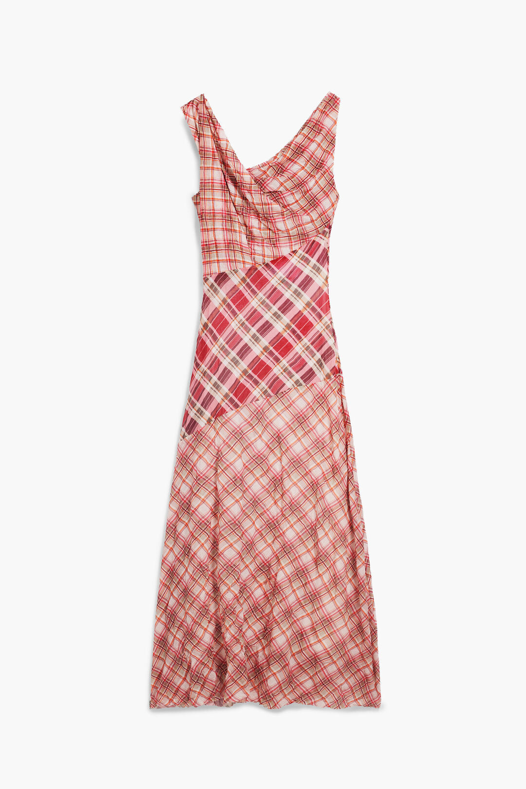 Checked Plaid Strap Dress
