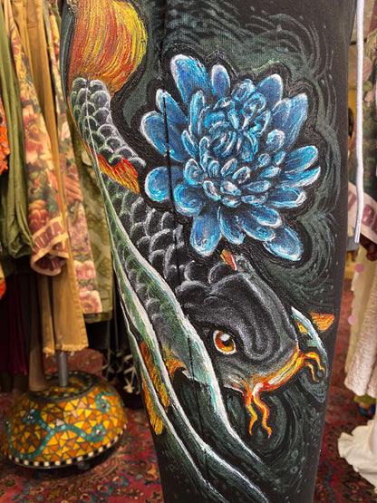 Koi Fish Black Zenana Sweatpants- Thom Little*