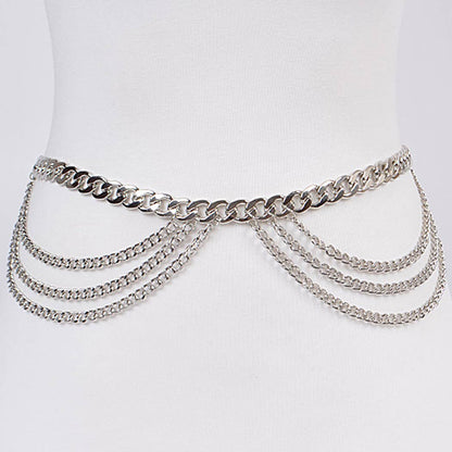 Symmetric Chain Belt - Silver