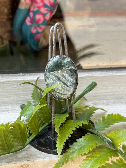 Seraphinite Silver Ring