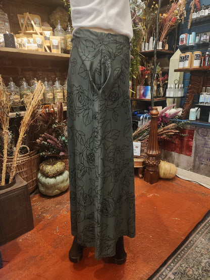 Saga Cotton Floral Emobroidered Skirt