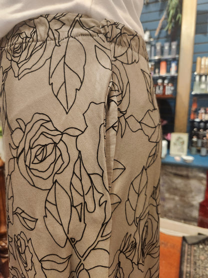 Saga Cotton Floral Emobroidered Skirt
