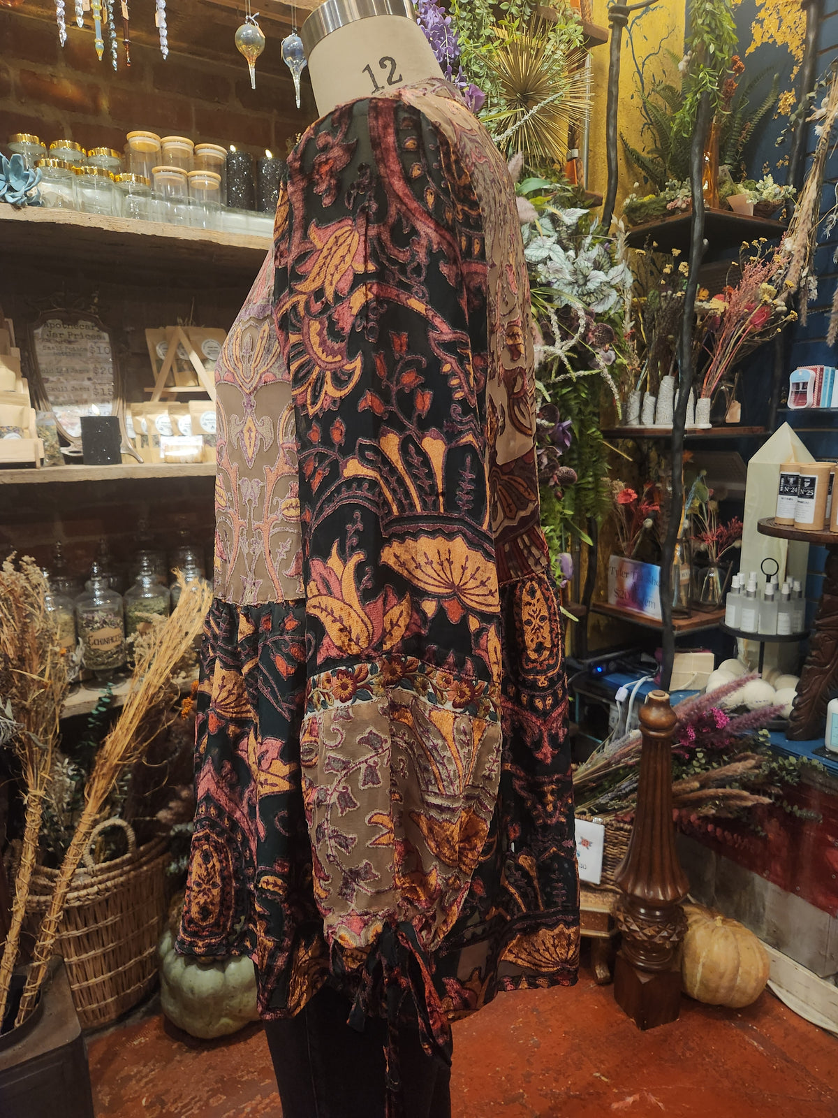Semi Sheer Velvet Blouse