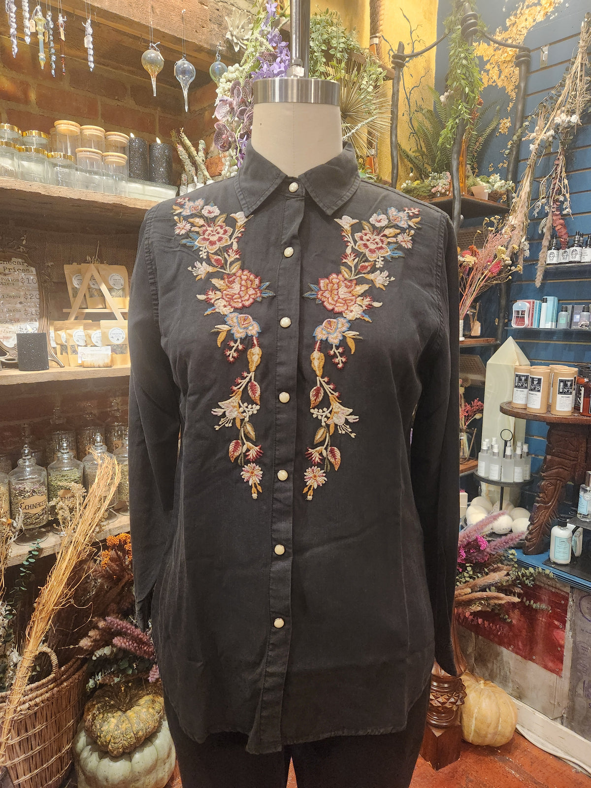 Tencel Twill Shirt with Embroidery