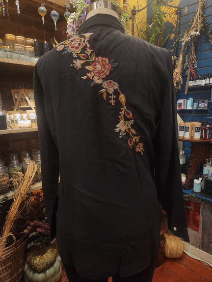 Tencel Twill Shirt with Embroidery