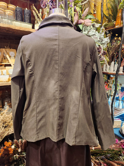 Overlapping Zip Front Top