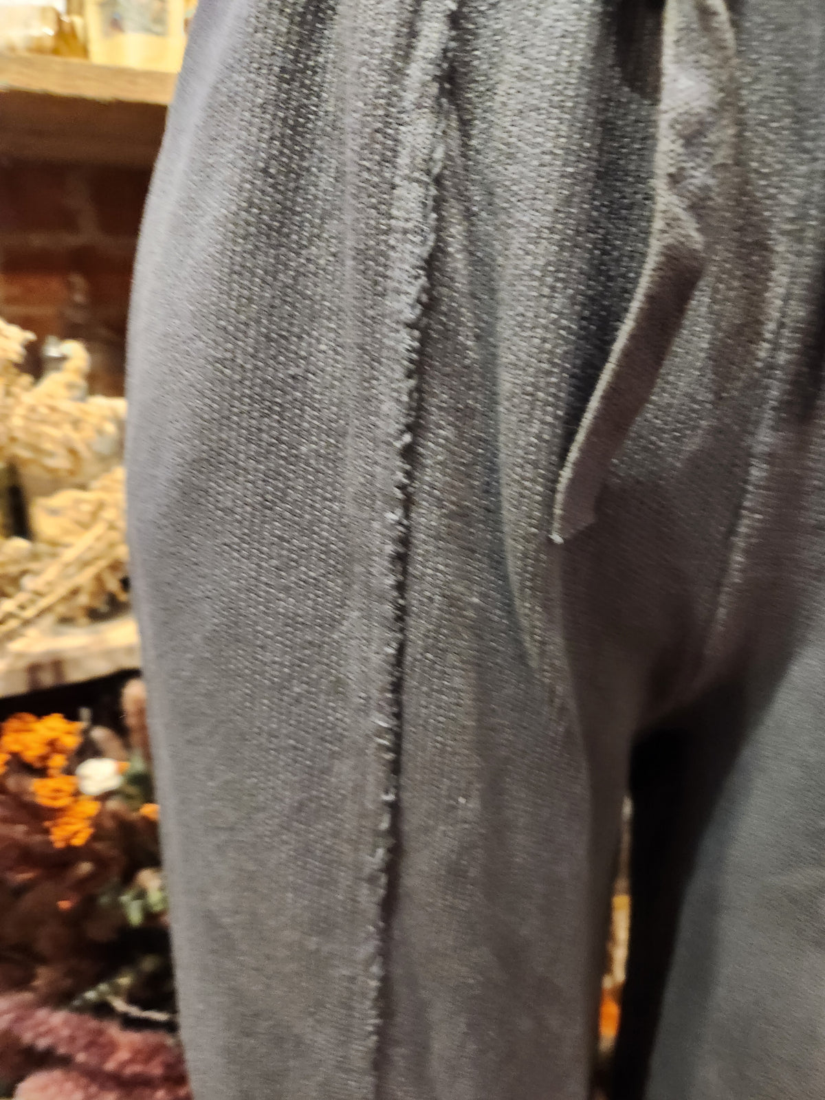 French Terry Raw Trim Track Pants