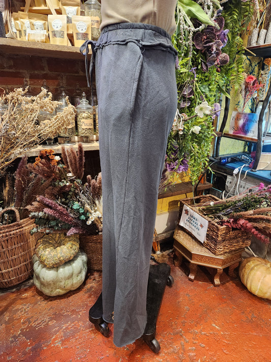 French Terry Raw Trim Track Pants