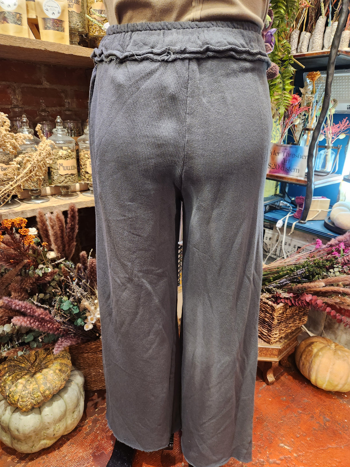 French Terry Raw Trim Track Pants
