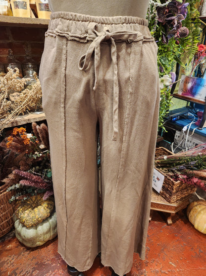 French Terry Raw Trim Track Pants