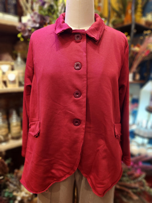 French Terry Single Breasted Jacket