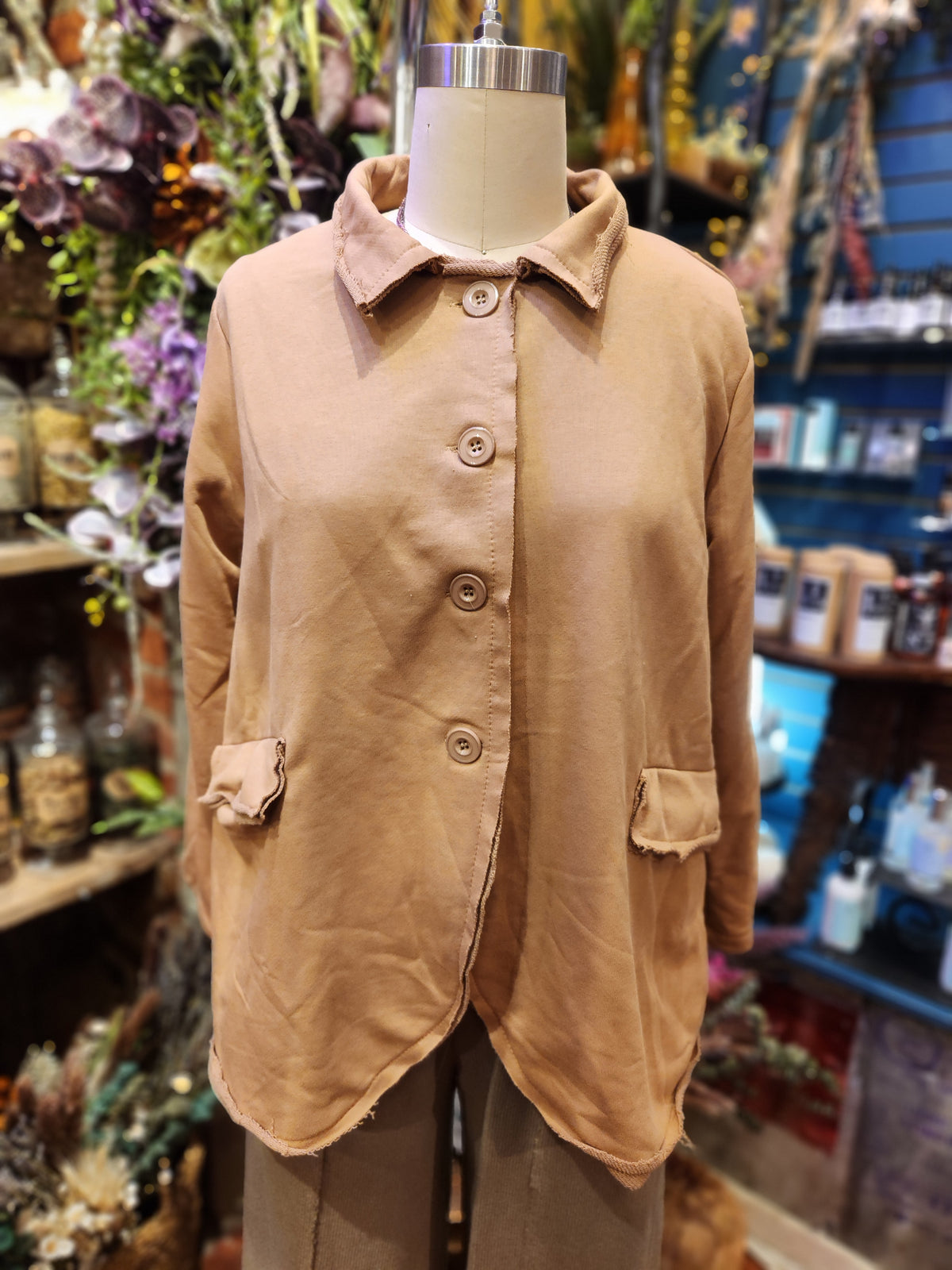 French Terry Single Breasted Jacket