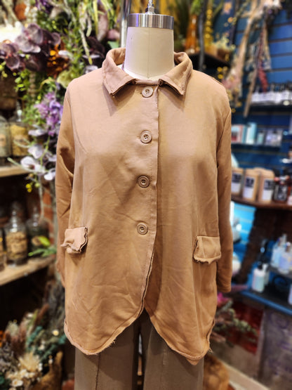 French Terry Single Breasted Jacket