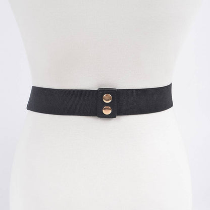 Multi-Layered Chain Elastic Belt - Black/Gold