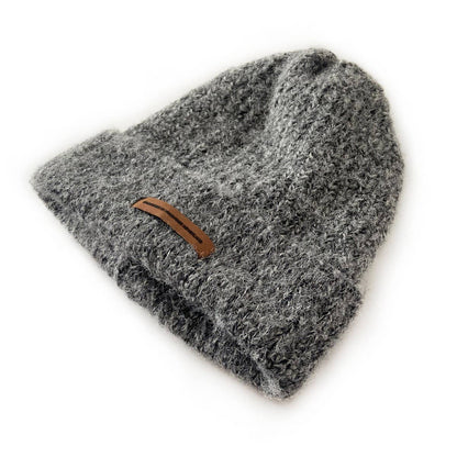 Adult Knitted Hat- Unisex (Dark Grey)