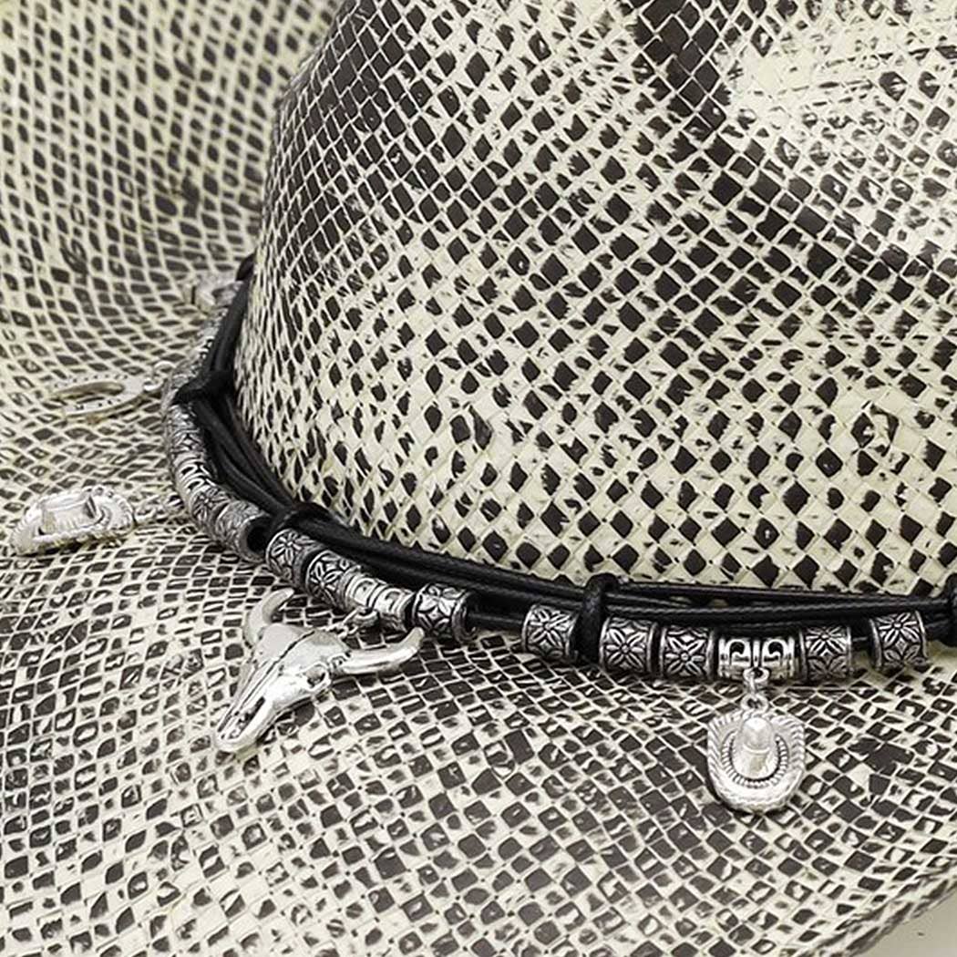 Handmade Vintage Cowboy Hat With Western Bull Head