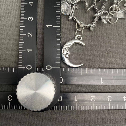 Branch Shape Moon Charm Necklace - MS