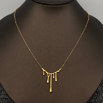 Lava Charm 18K Gold Plated SS Necklace - Golden
