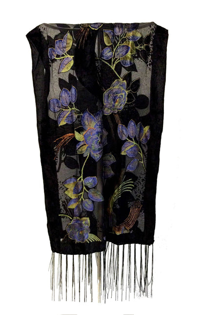 Floral Velvet Scarf