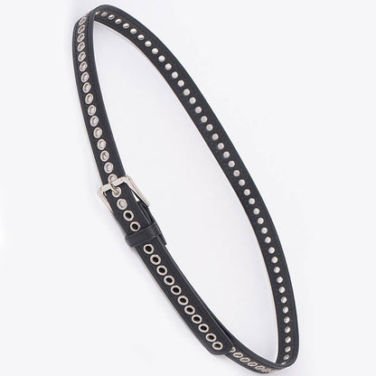 Western Inspired Belt With Circles - Black