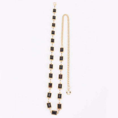 Vintage Acrylic Metal Chain Belt - BR
