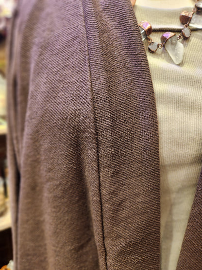 French Terry Panel Collar Duster