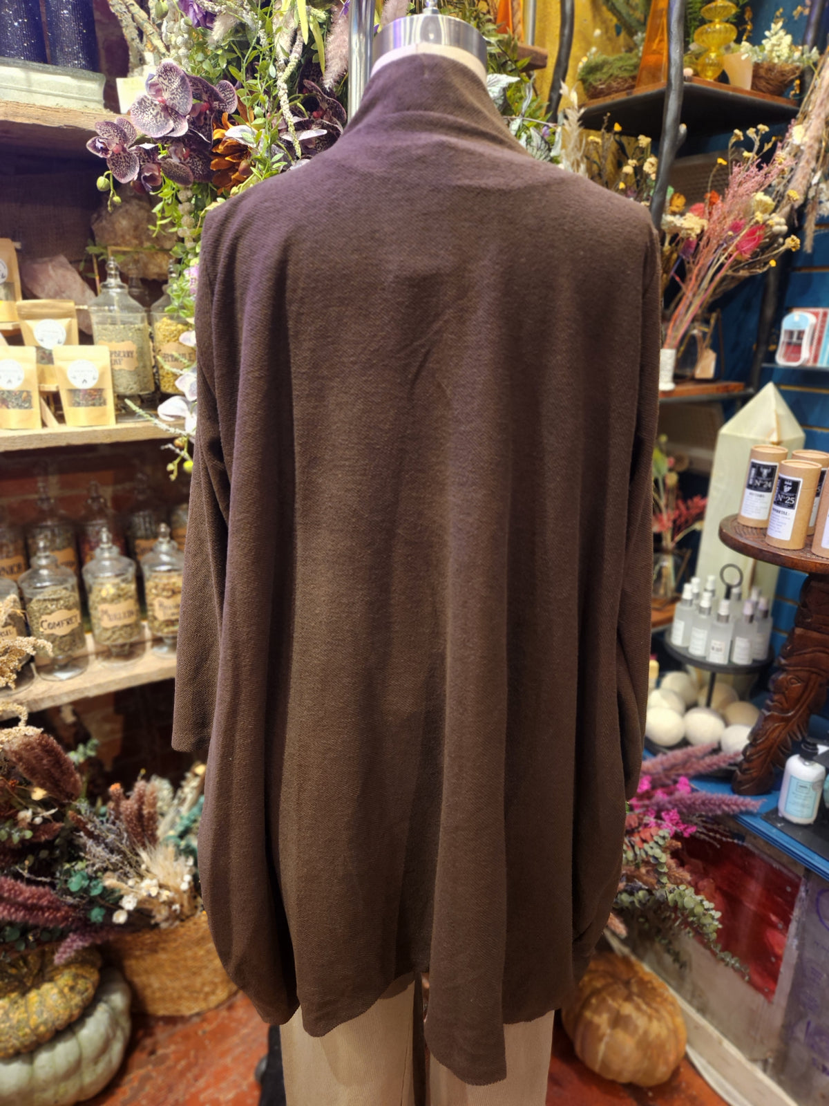 French Terry Panel Collar Duster