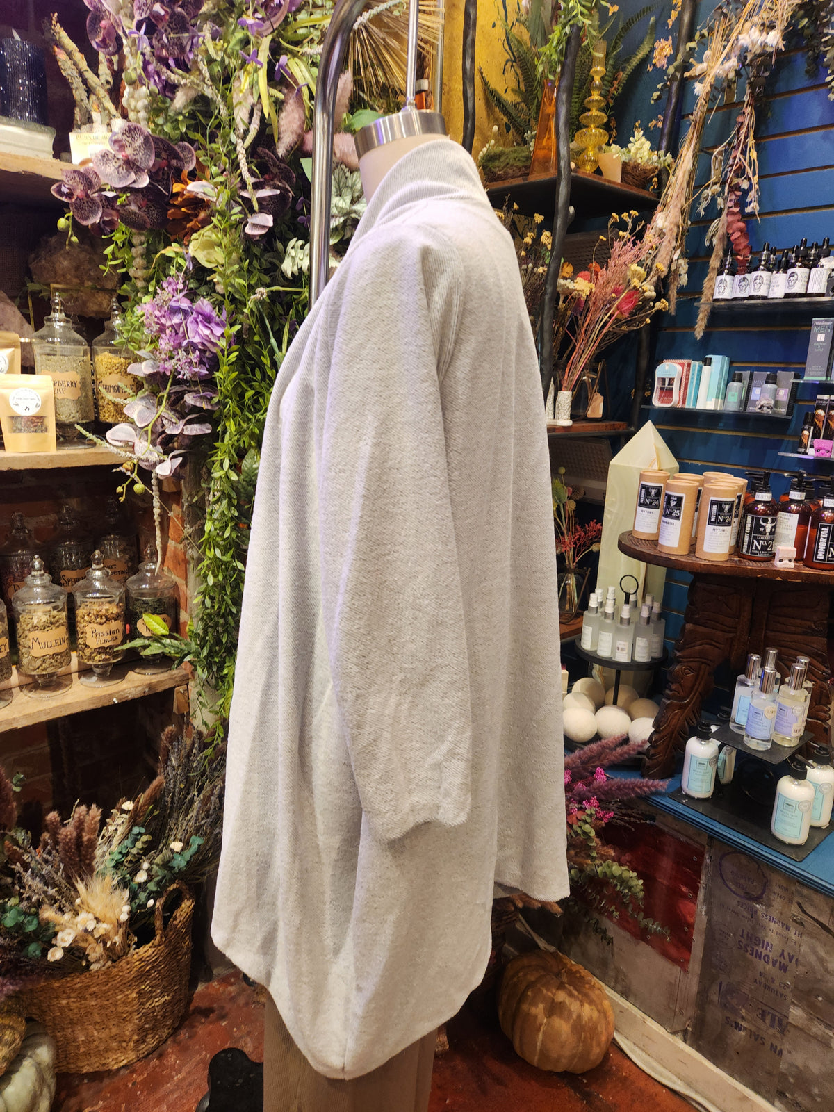 French Terry Panel Collar Duster