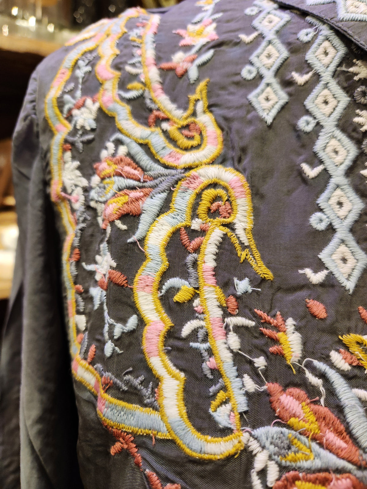 Button Up Embroidered Blouse