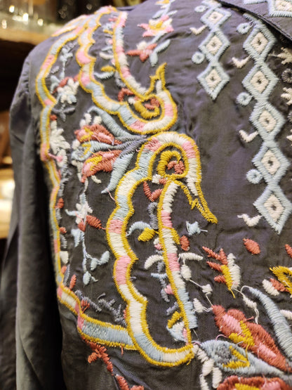 Button Up Embroidered Blouse