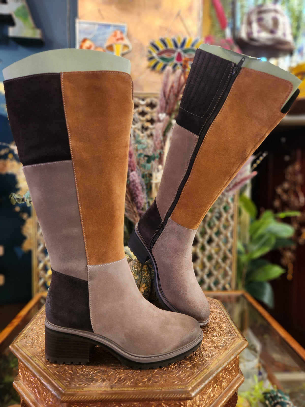 Markie - Brown Multi Suede Boot