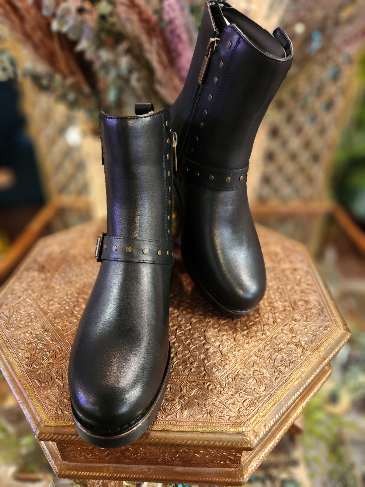 Peggy Black Calf Boot