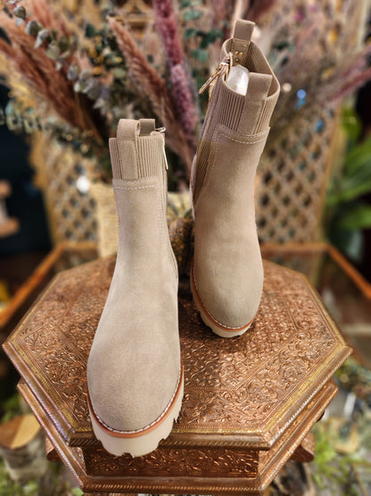 Wynn Taupe Suede Boot