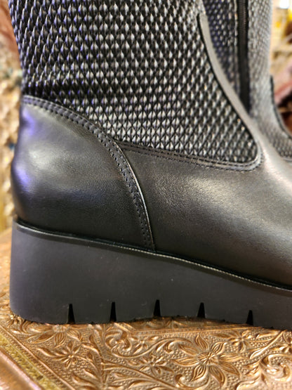 Velma Leather Wedge Boot