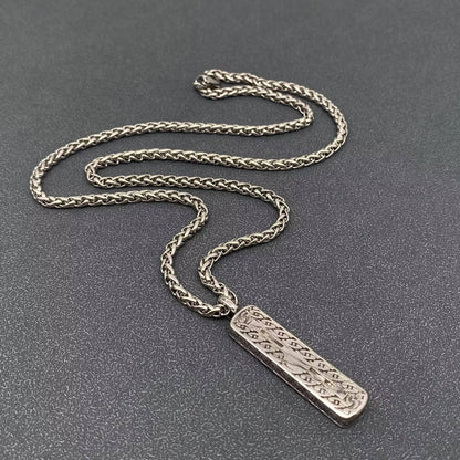 VIntage Viking Sword In The Box Charm Necklace