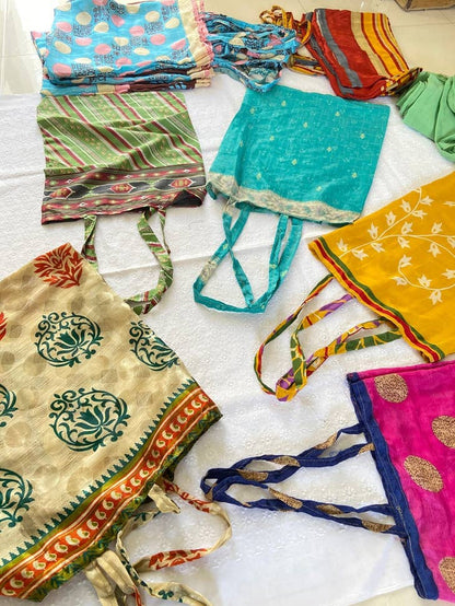 Vintage Sari Silk Market Totes - La De Da
