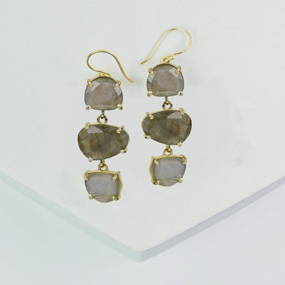 Long Triple Drop Earrings