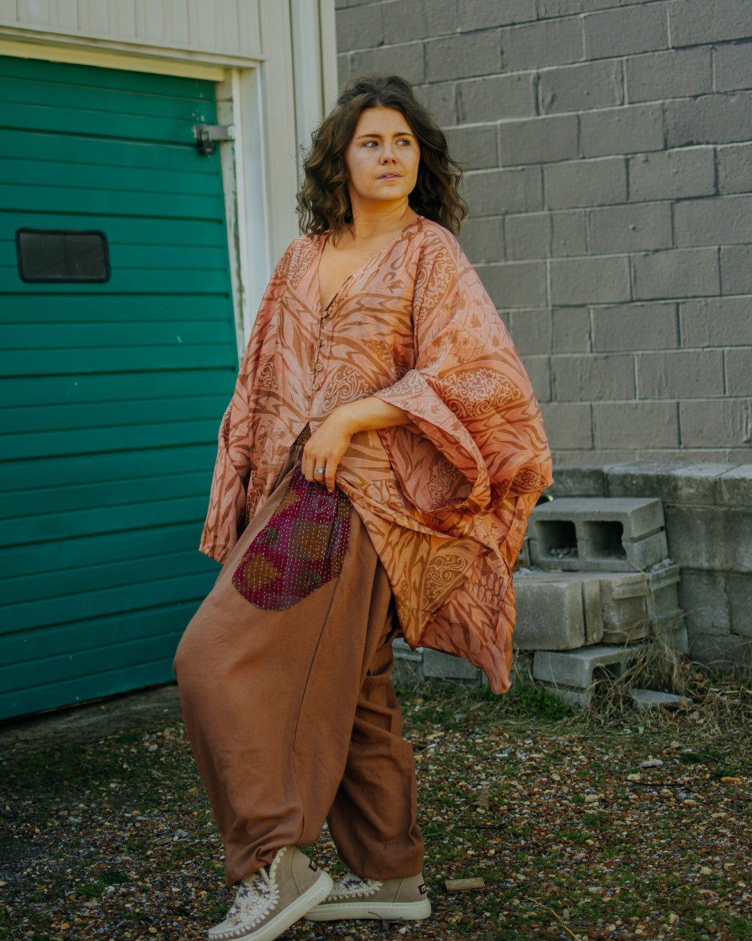 Teal Dream Gaia Split Tunic - La De Da