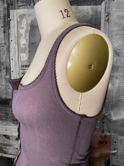 End Game Pointelle Tank - Volcanic Glass