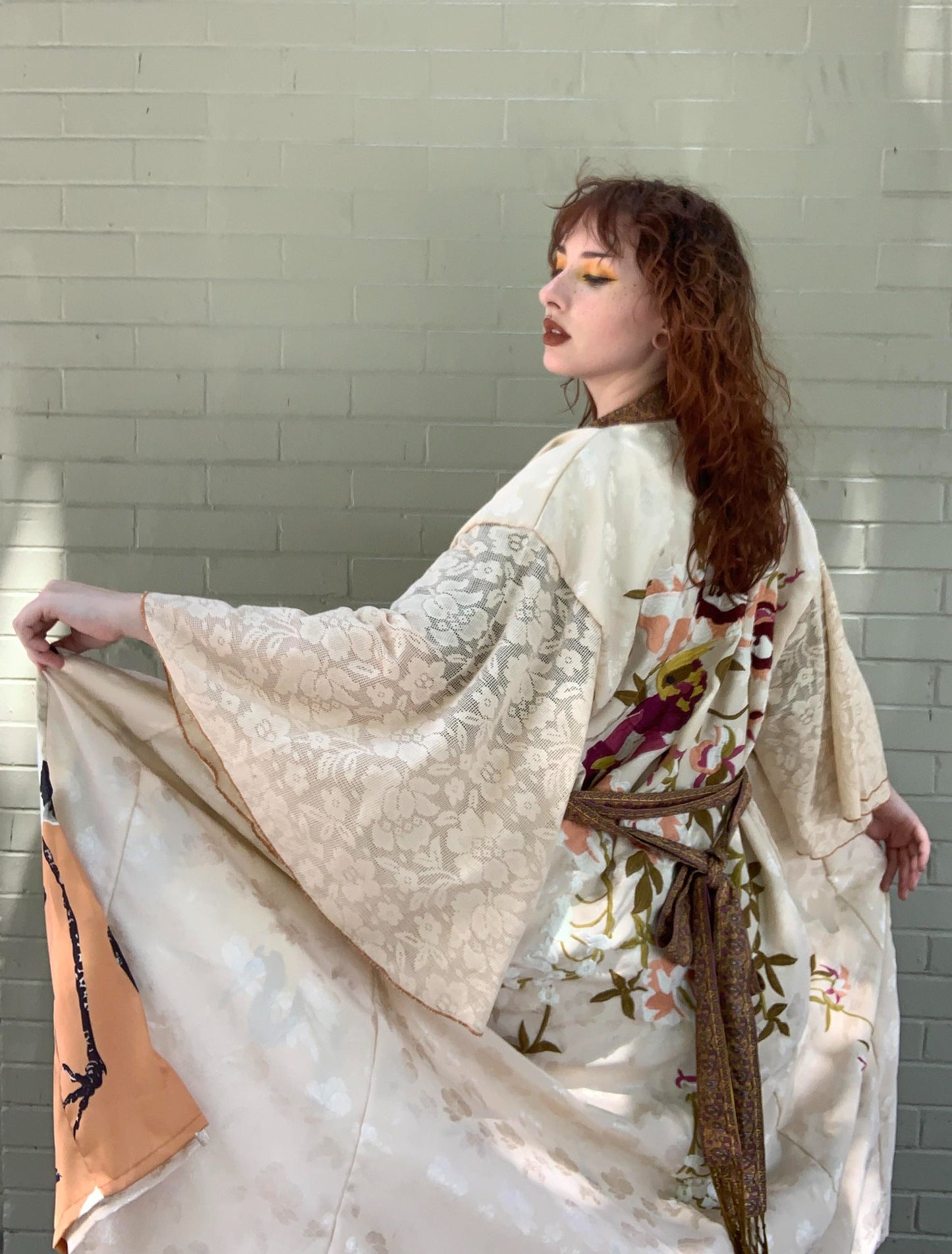 My Beauty Reversible Belted Kimono Jacket - La De Da